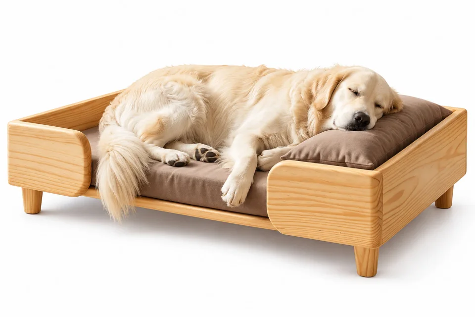 VETLORY timber pet bed