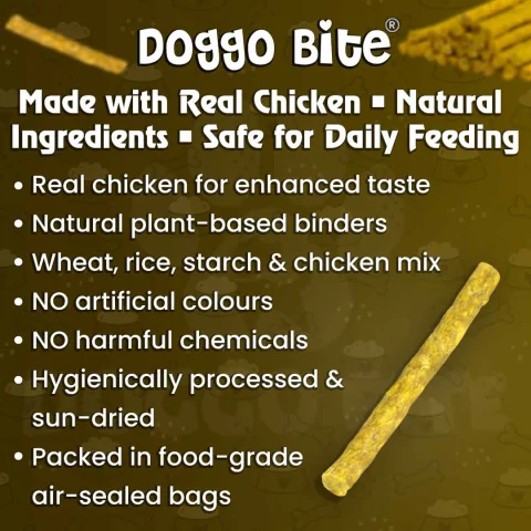 Chicken Rawhide Munchy Sticks 5 Inch For Dogs | VETLORY - view 3