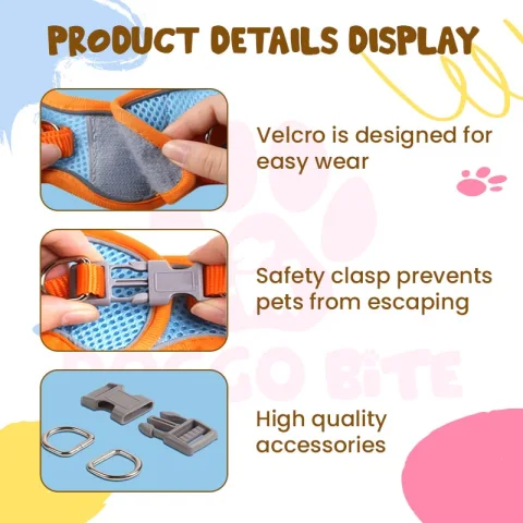 Dog / Cat Harness & Leash Set (Medium Size) - view 2