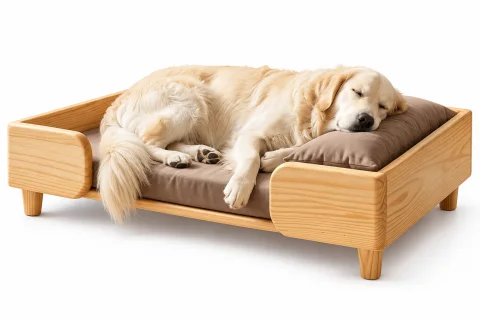 Timber Throne Elevated Wooden Dog Bed & Pet Sofa By VETLORY