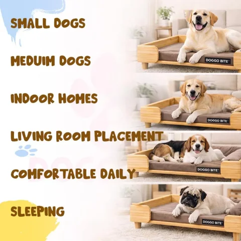 Timber Throne Elevated Wooden Dog Bed & Pet Sofa By VETLORY - view 6