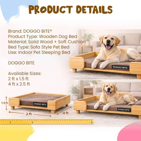 Timber Throne Elevated Wooden Dog Bed & Pet Sofa By VETLORY - view 9