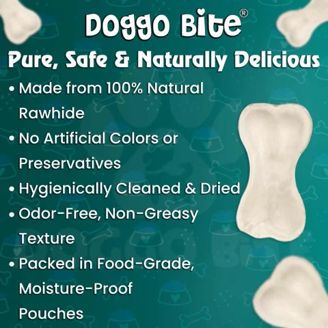 VETLORY 2 Inch Pressed Rawhide Chew Bone For Dogs - view 3