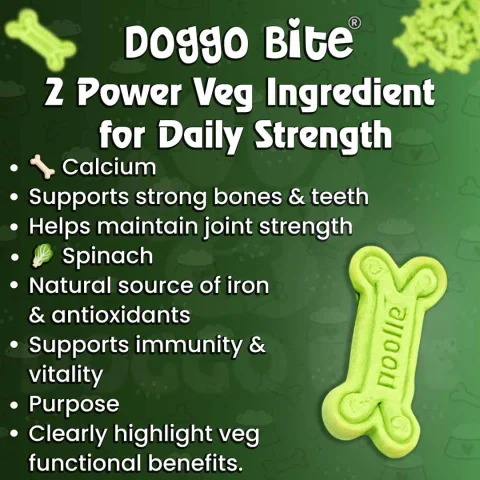 VETLORY Calcium Spinach Veg Flavor Crunchy Biscuits For Adult Dogs - view 3
