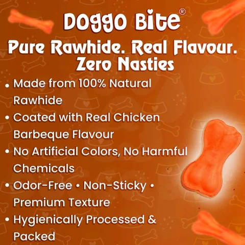 VETLORY Chicken Barbeque Rawhide Chew Bone 3 Inch For Puppies And Small Dogs - view 3