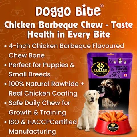 VETLORY Chicken Barbeque Rawhide Chew Bone 4 Inch For Small And Medium Dogs - view 2