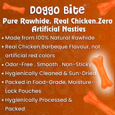 VETLORY Chicken Barbeque Rawhide Chew Bone 4 Inch For Small And Medium Dogs - view 3