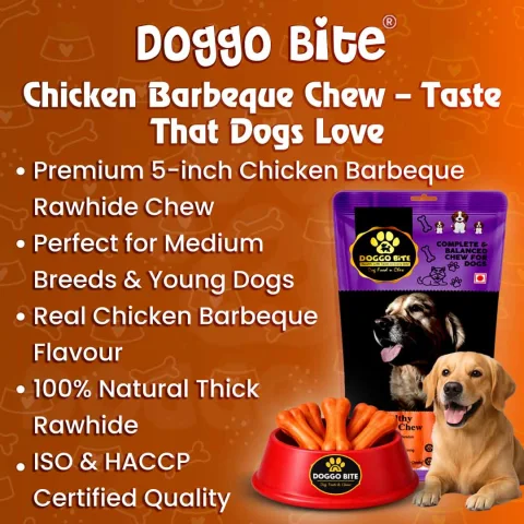 VETLORY Chicken Barbeque Rawhide Chew Bone 5 Inch For Puppies And Medium Dogs - view 2