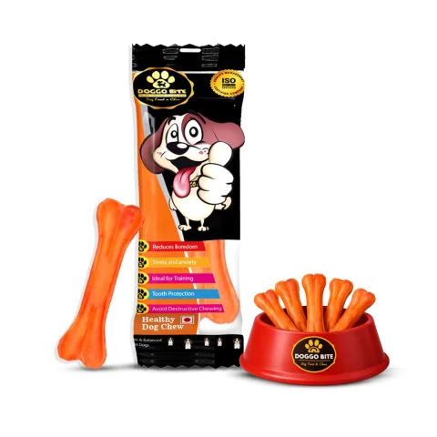 VETLORY Chicken Barbeque Rawhide Chew Bone 6 Inch For Medium And Large Dogs