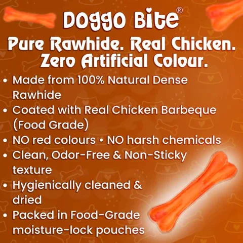 VETLORY Chicken Barbeque Rawhide Chew Bone 8 Inch For Medium And Large Dogs - view 3