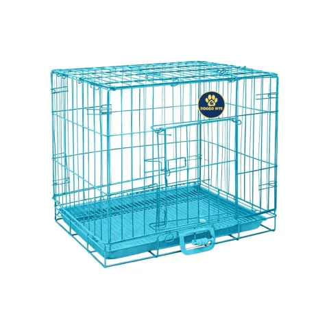 VETLORY Foldable Metal Dog Cage Crate For Training & Travel