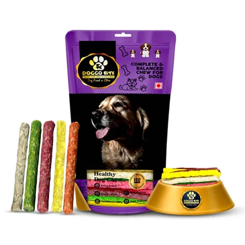 VETLORY Mix Munchy Rawhide Stick 5 Inch Dog Treat