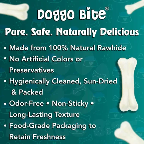 VETLORY Pressed Rawhide Chew Bone For Dogs (4 Inch) - view 3